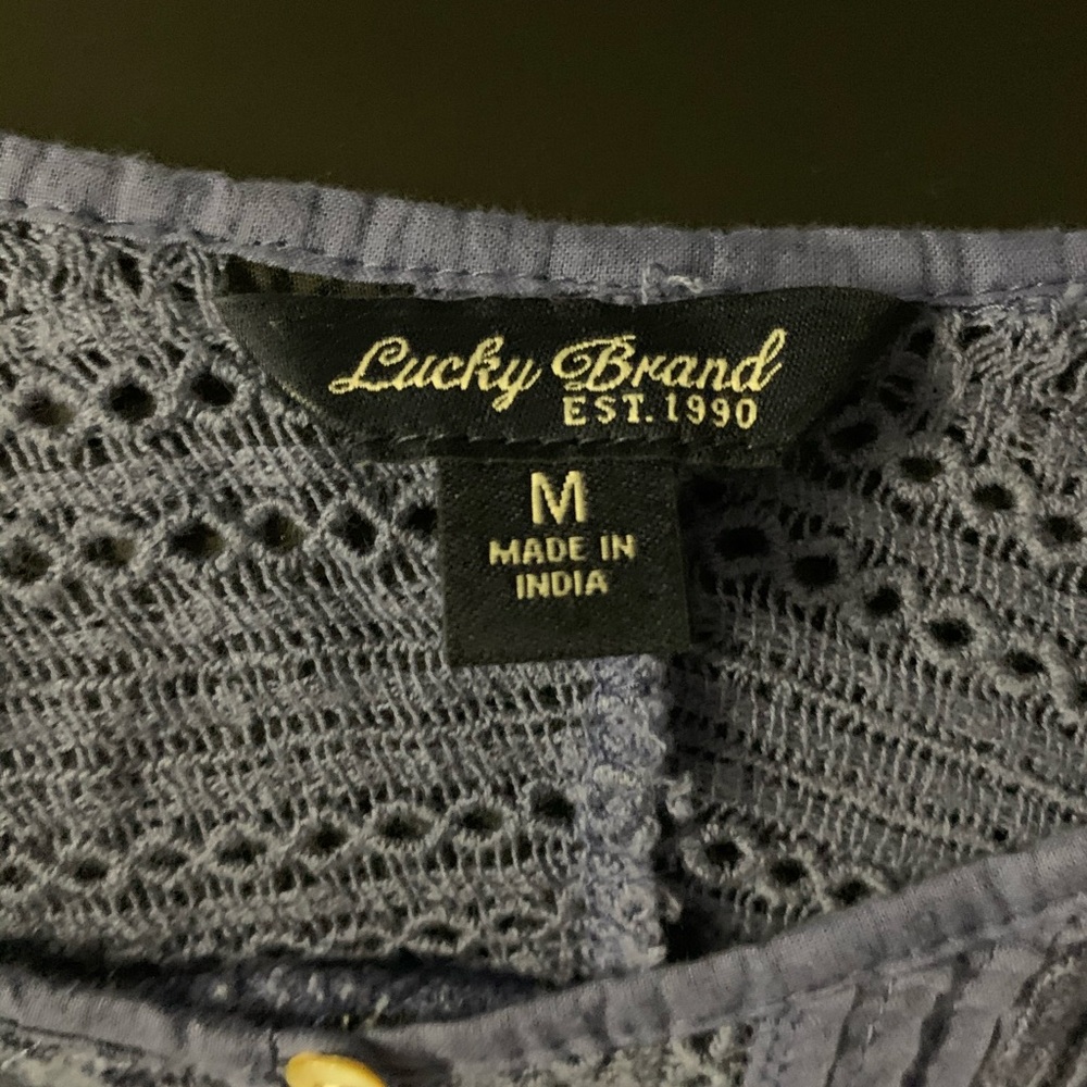 Lucky Brand Knit Floral Lace Top - Picture 4 of 4
